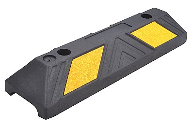 Parkeerstop 55 x 15 x 10 cm in gevulkaniseerde rubber (incl bevestigingen en doppen)