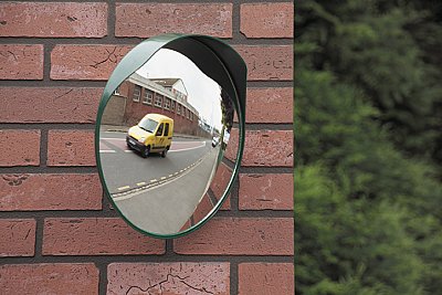 Outdoor spiegel kunststof zonder kader in verschillende afmetingen (inclusief bevestigingsbeugel)