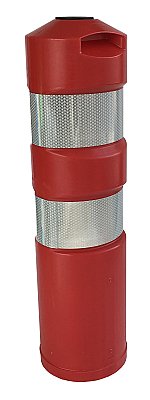 Flexibel plooibaken PeHD / EVA + UV bescherming voorzien van KL2 reflectie - H 750 mm Ø 200 mm in verschillende kleuren (inclusief bevestiging)