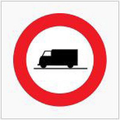 Verkeersbord type 250 C23 / 400, 700 of 900 mm met reflectie type 1 (EG)