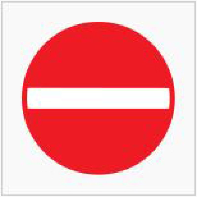 Verkeersbord type 250 C1 / 400, 700 of 900 mm met reflectie type 1 (EG)