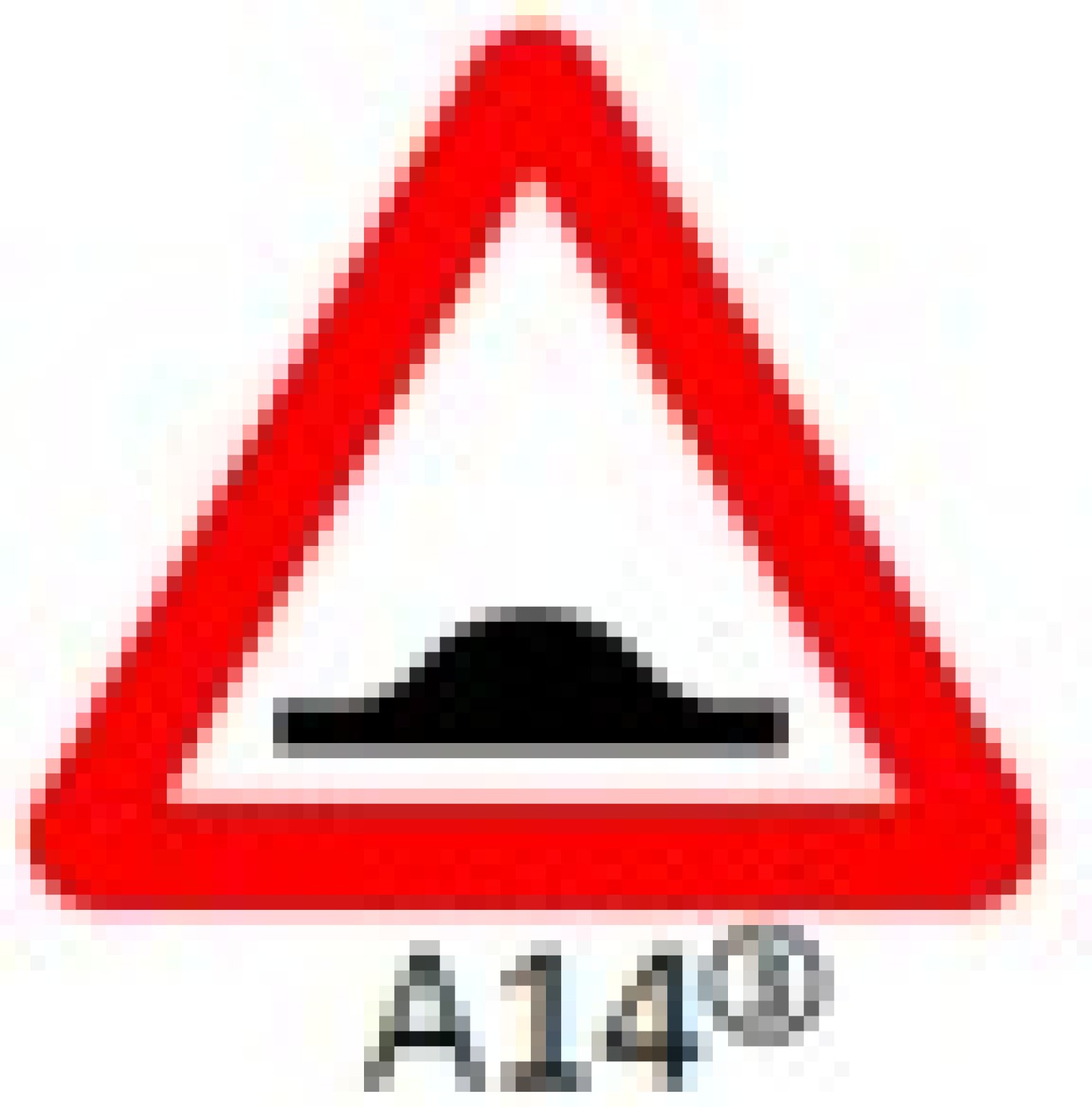 Verkeersbord type 250 A14 / 400 of 700 mm met reflectie type 3 (DG)