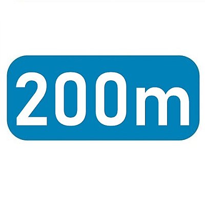 Sign T2000 B3 700 x 200 mm xxx meter