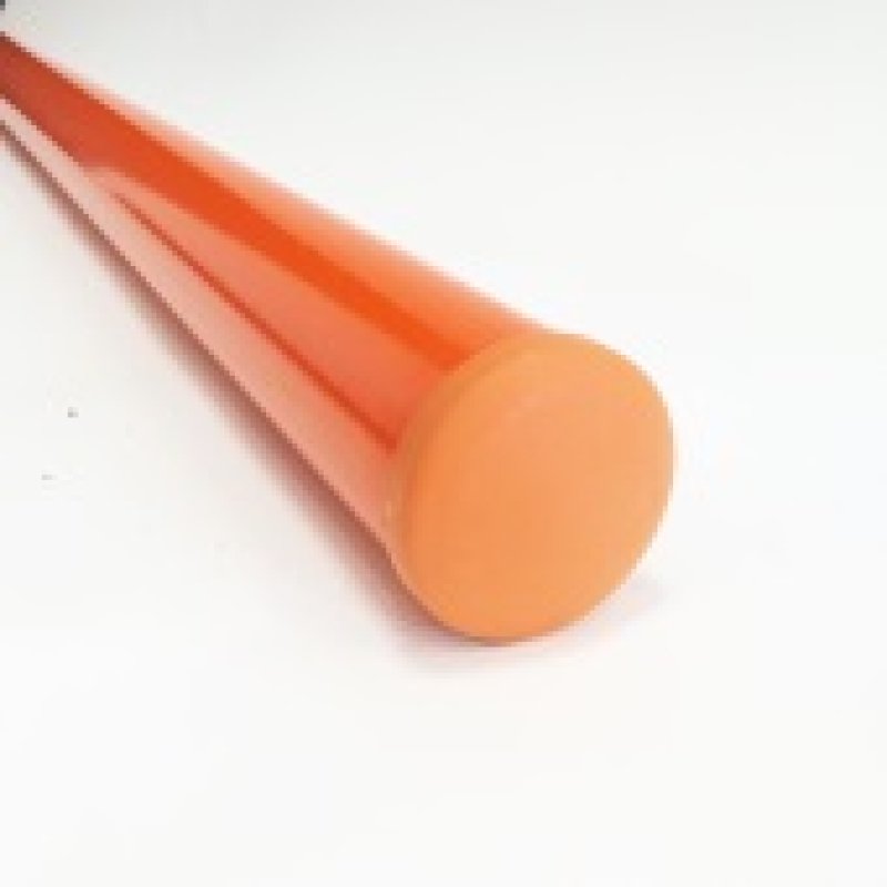 Gegalvaniseerde paal Ø76 mm oranje gepoederd in verschillende lengtes