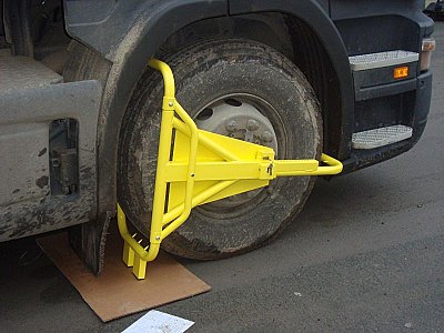 Wielklem VOOR  VRACHTWAGENS voor Ø band 980-1080 mm - max. breedte 315-385 mm (gelijksluitend of niet-gelijksluitend)
