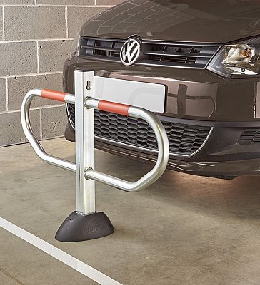 Parkeerbeugel met 1 centrale steun met cilinderslot L 900 x 600 mm - 9 kg,  50 x 50 mm Ø 35 x 2 mm