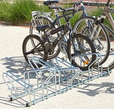 Verzinkt fietsenrek 2 niveaus voor 8 fietsen L 1540 x 630 x 400 mm zonder of met anti-diefstalbeugels (H 830 mm)