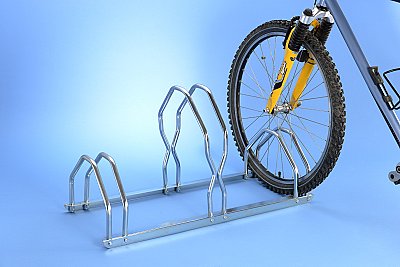 Verzinkt fietsenrek 2 niveaus voor 3 fietsen L 850 x 390 x 490 mm zonder of met anti-diefstalbeugels (H 830 mm)