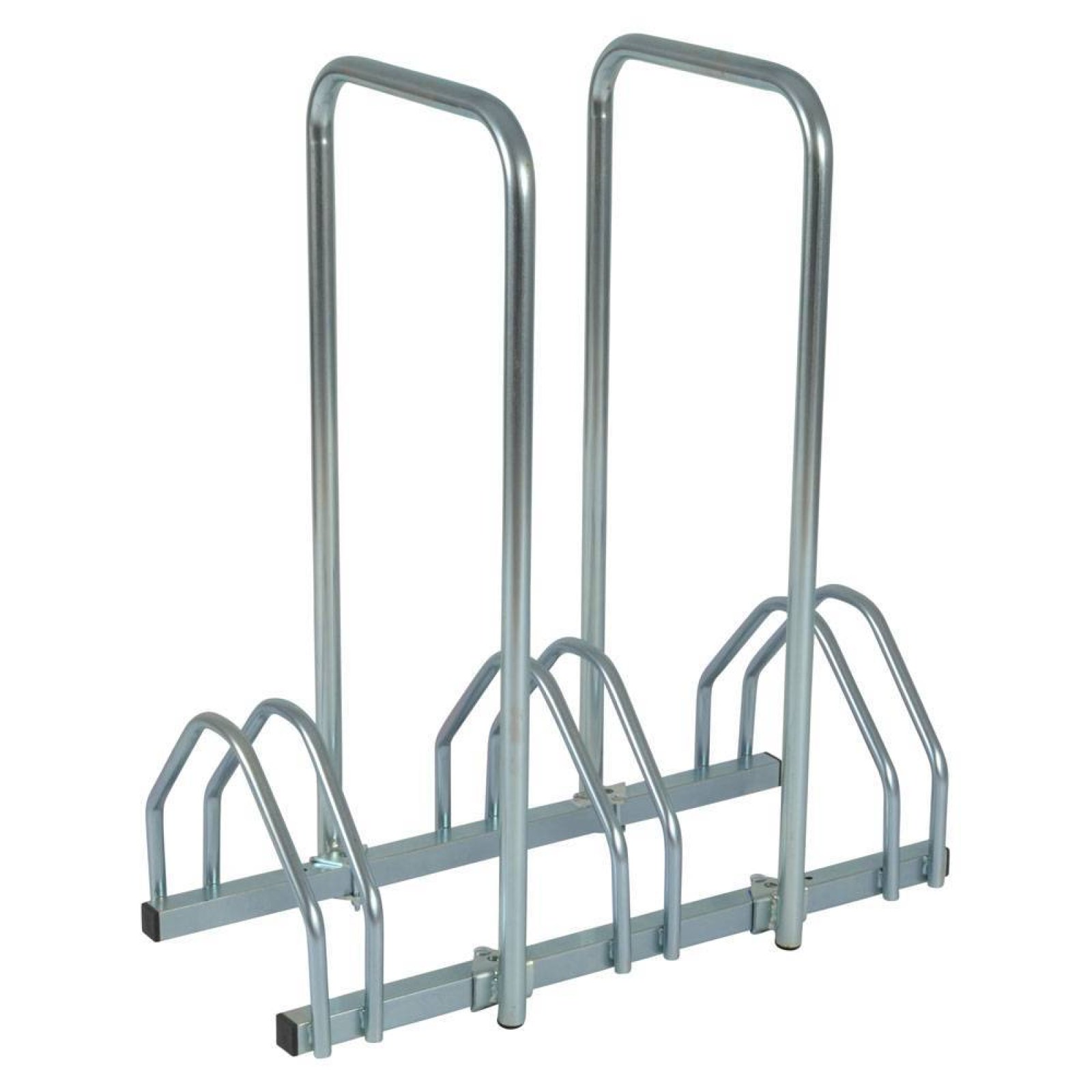 Verzinkt fietsenrek 1 niveau voor 3 fietsen L 720 x B 330 x H 250 mm zonder of met anti-diefstalbeugels (H 830 mm)