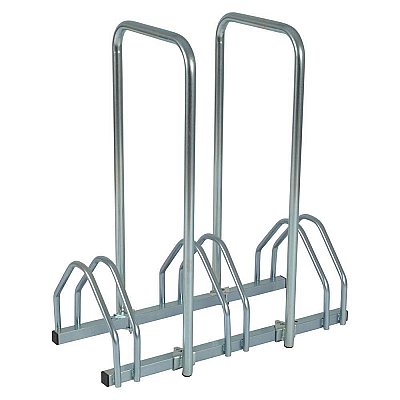 Verzinkt fietsenrek 1 niveau voor 3 fietsen L 720 x B 330 x H 250 mm zonder of met anti-diefstalbeugels (H 830 mm)