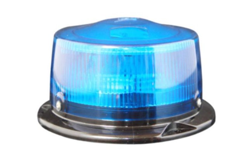 Magnetische LED flash Ø153 x H 95 mm - 9/16V in oranje of blauw