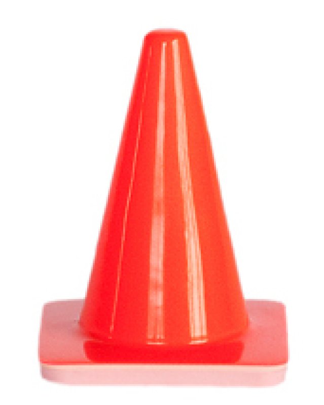 Fluo oranje mini kegel in soepele pvc zonder banden