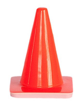 Fluo oranje mini kegel in soepele pvc zonder banden