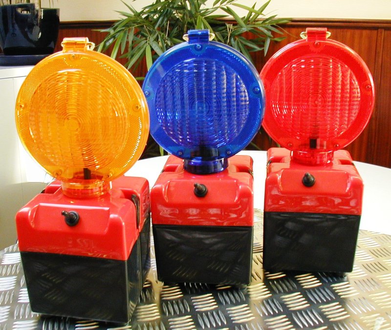 Werflamp 4 batt. Oranje (ext.) (excl. batt.)