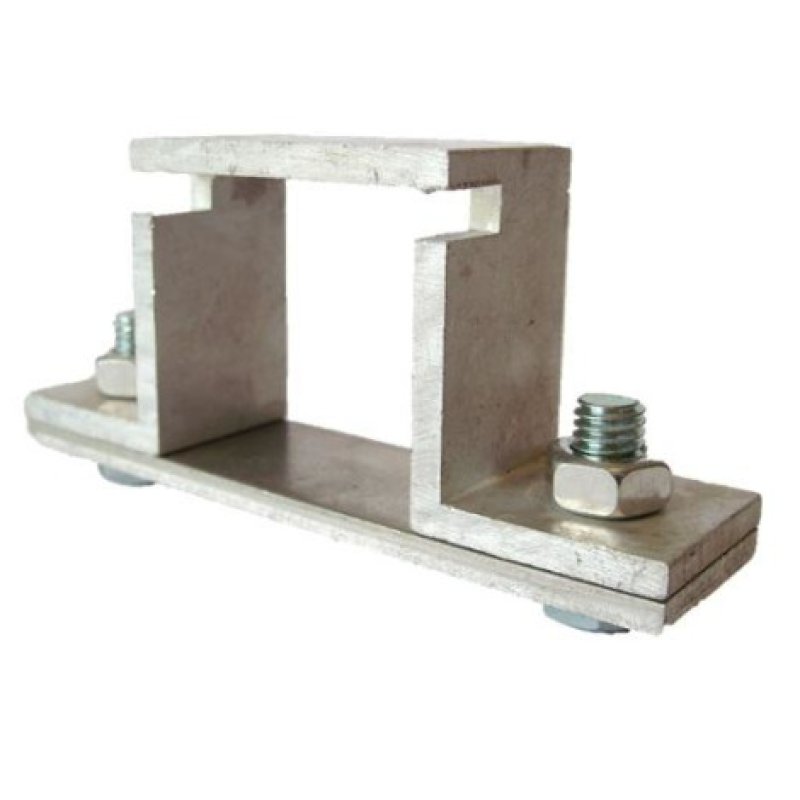 Beugel voor borden - T2000 - 40/40mm - aluminium (met gemonteerde sluitplaat)