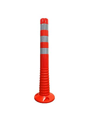 Super flexi PU paaltje in verschillende kleuren H 750 mm Ø 100 mm voorzien van KL2 reflectie