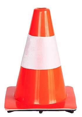 Fluo oranje kegel in soepele PVC met glasparel reflectie klasse 1