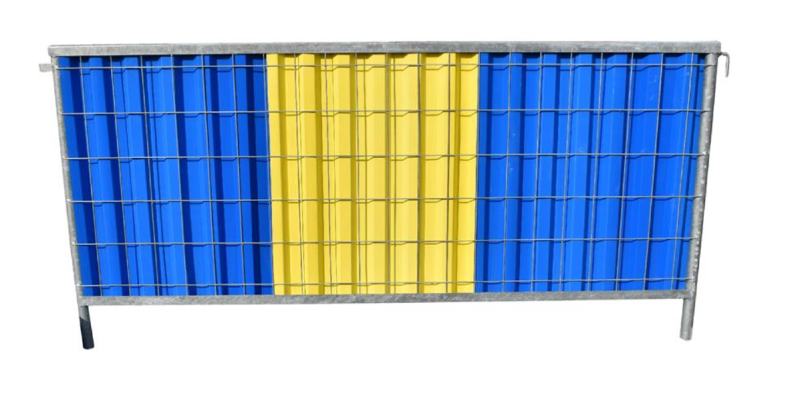Gesloten hekwerk paneel 2200 x 1060 mm blauw-geel-blauw