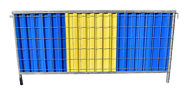 Gesloten hekwerk paneel 2200 x 1060 mm blauw-geel-blauw