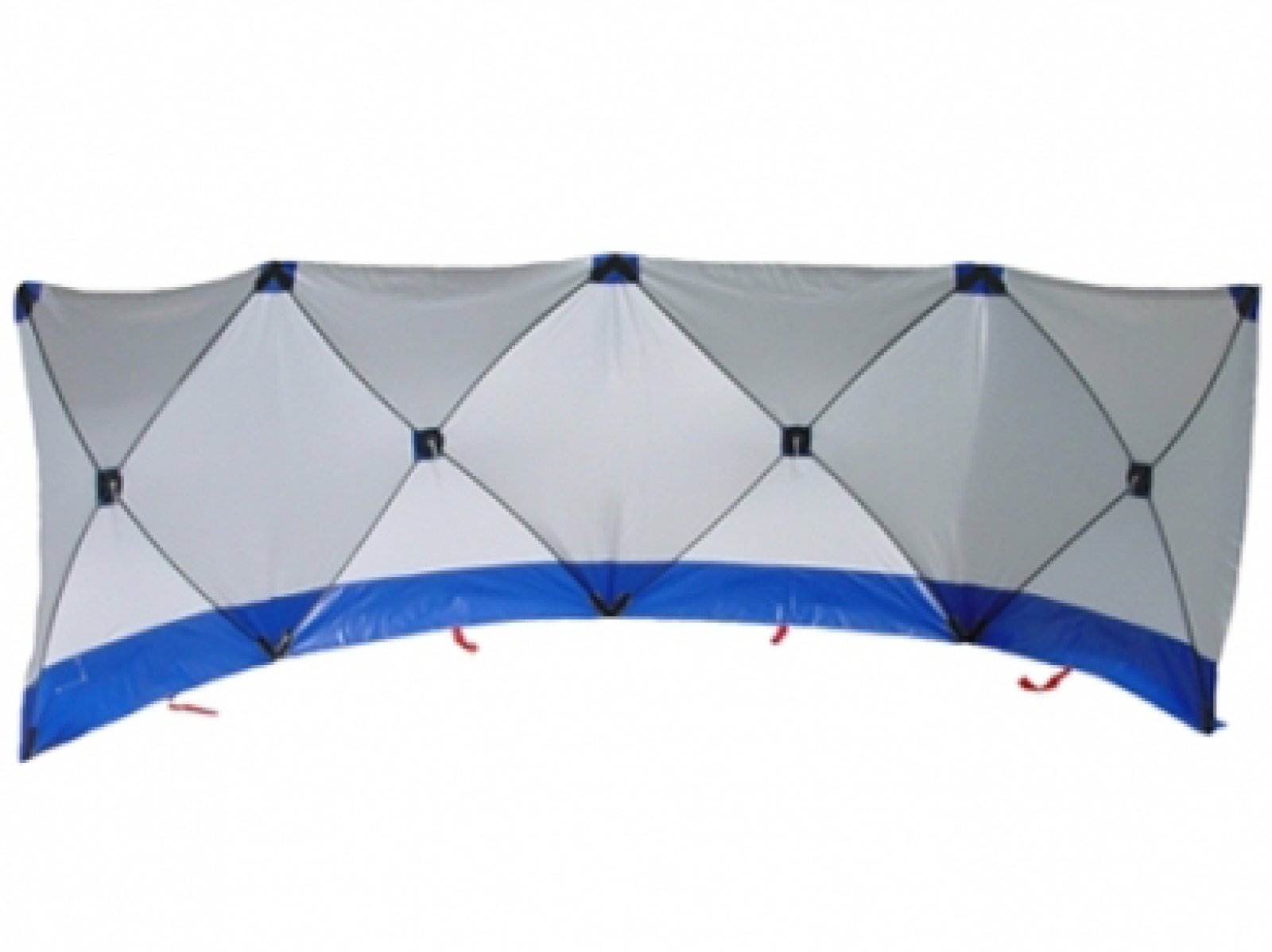 Ongevallenscherm - wit/blauw - 7,20 m x 1,8 m (incl. haringset) - 10,5kg + draagtas