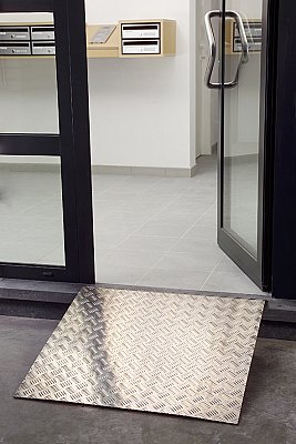 Drempel in aluminium - large - 800 x 800 mm - voor H 190 tot 360 mm