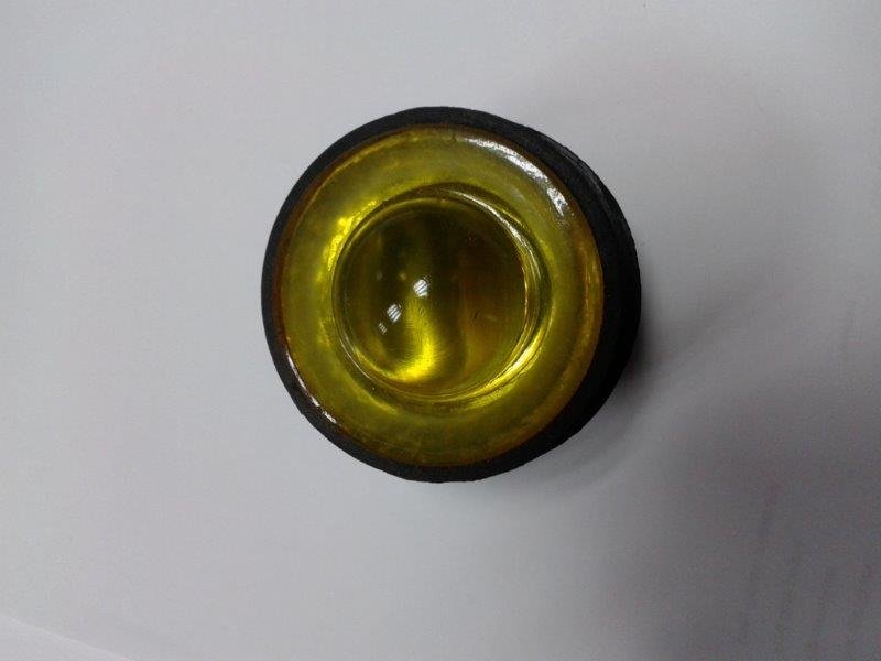 Grondreflector glas met rubber - Ø50mm - H 5cm geel