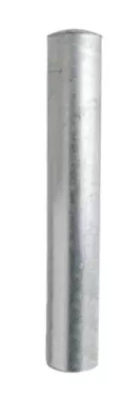 Stootpaal om in te betonneren - galva - Ø152 x H 1500 mm (met losse afdekkap voorzien van haken om in te betonneren)