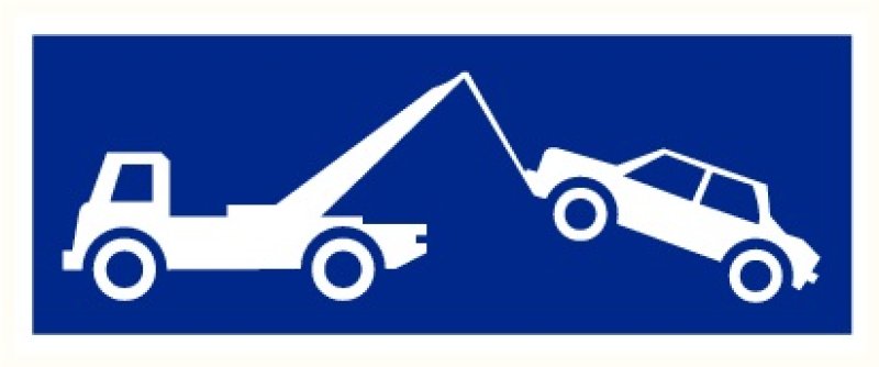 Bord T2000 400 x 200 mm + picto wegsleepzone