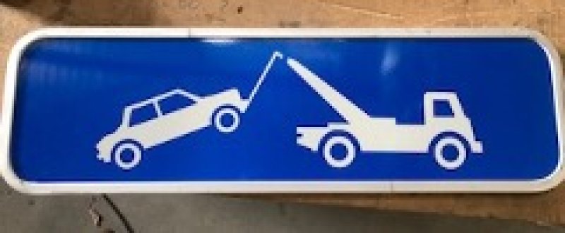 Bord T2000 700 x 200 mm + picto wegsleepzone