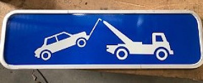 Bord T2000 700 x 200 mm + picto wegsleepzone