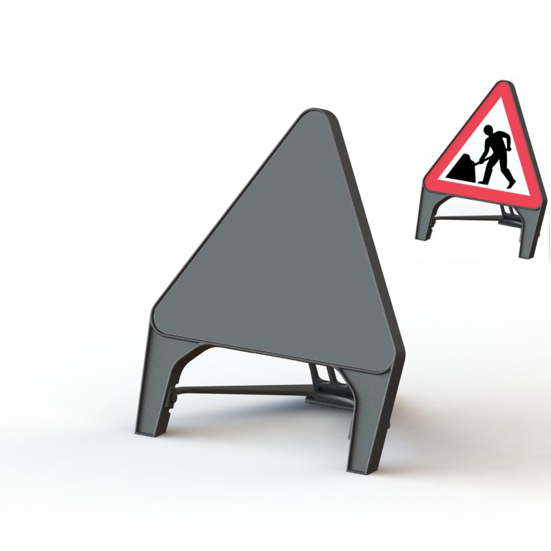 A-sign 750 mm - driehoek (zonder folie) - kunststof (gerecycleerd polypropyleen) vouwbaar/plooibaar