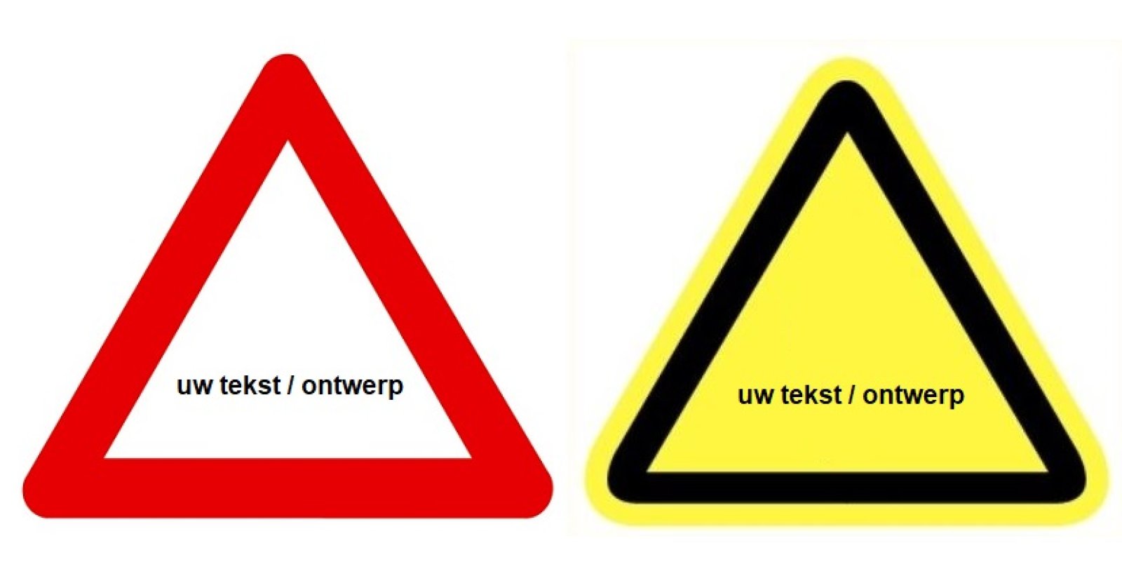Bord T250 400 mm (driehoek)