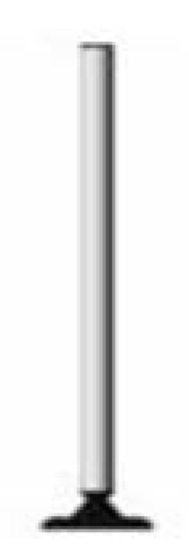 Kickback paal Ø 60 mm - H: 970 mm - WIT (zonder voetplaat/bevestigingen) - (MOQ 10)