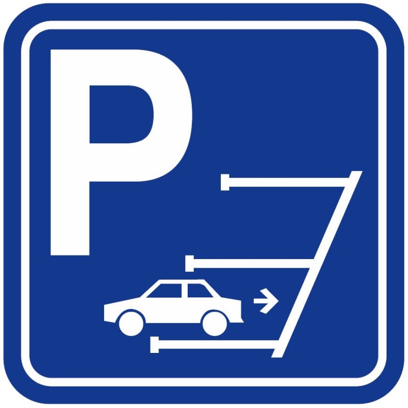 Bord T2000 E9 400 x 400 mm (vierkant) + picto achterinwaarts parkeren verplicht