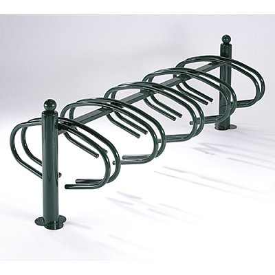 Verzinkt groen fietsenrek - 10 fietsen - Face to face schikking - 1 niveau - L 1878 mm
