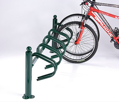 Verzinkt groen fietsenrek - 5 fietsen - Side to side schikking - 1 niveau - L 1878 mm