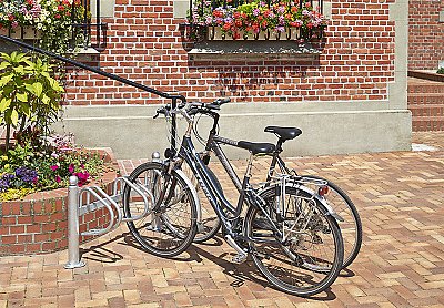 Verzinkt fietsenrek - 3 fietsen - Side to side schikking - 1 niveau - L 1117 mm