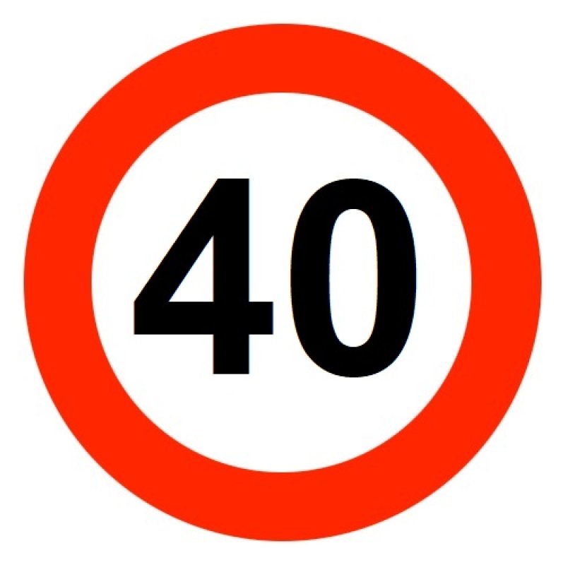Sticker C43 '40' 400 mm - HI/KL2