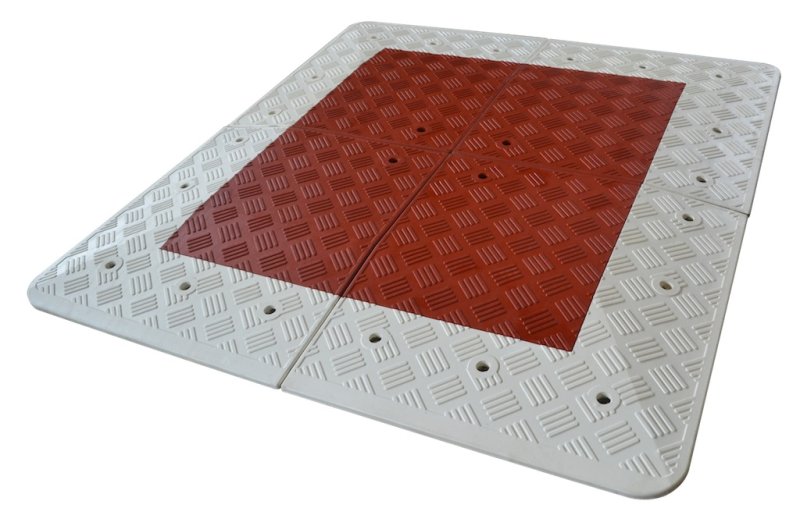 Berlijns kussen Belgisch type 2000 x 1800 x 65 mm rood/wit + bevestigingen