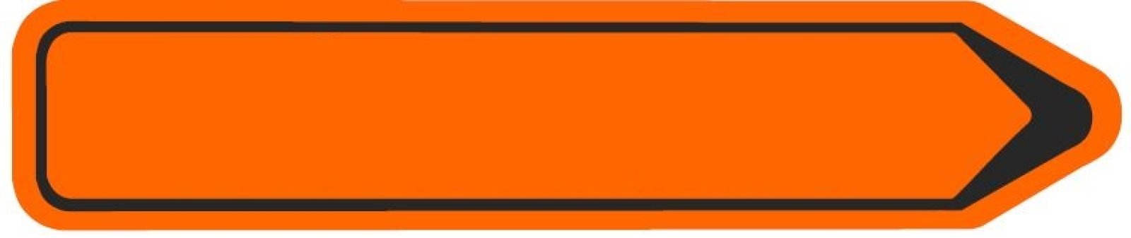 Pijlbord T2000 F41 1000 x 200 mm blanco oranje