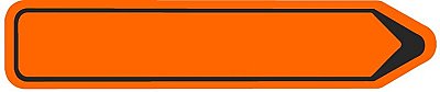 Pijlbord T2000 F41 1000 x 200 mm blanco oranje