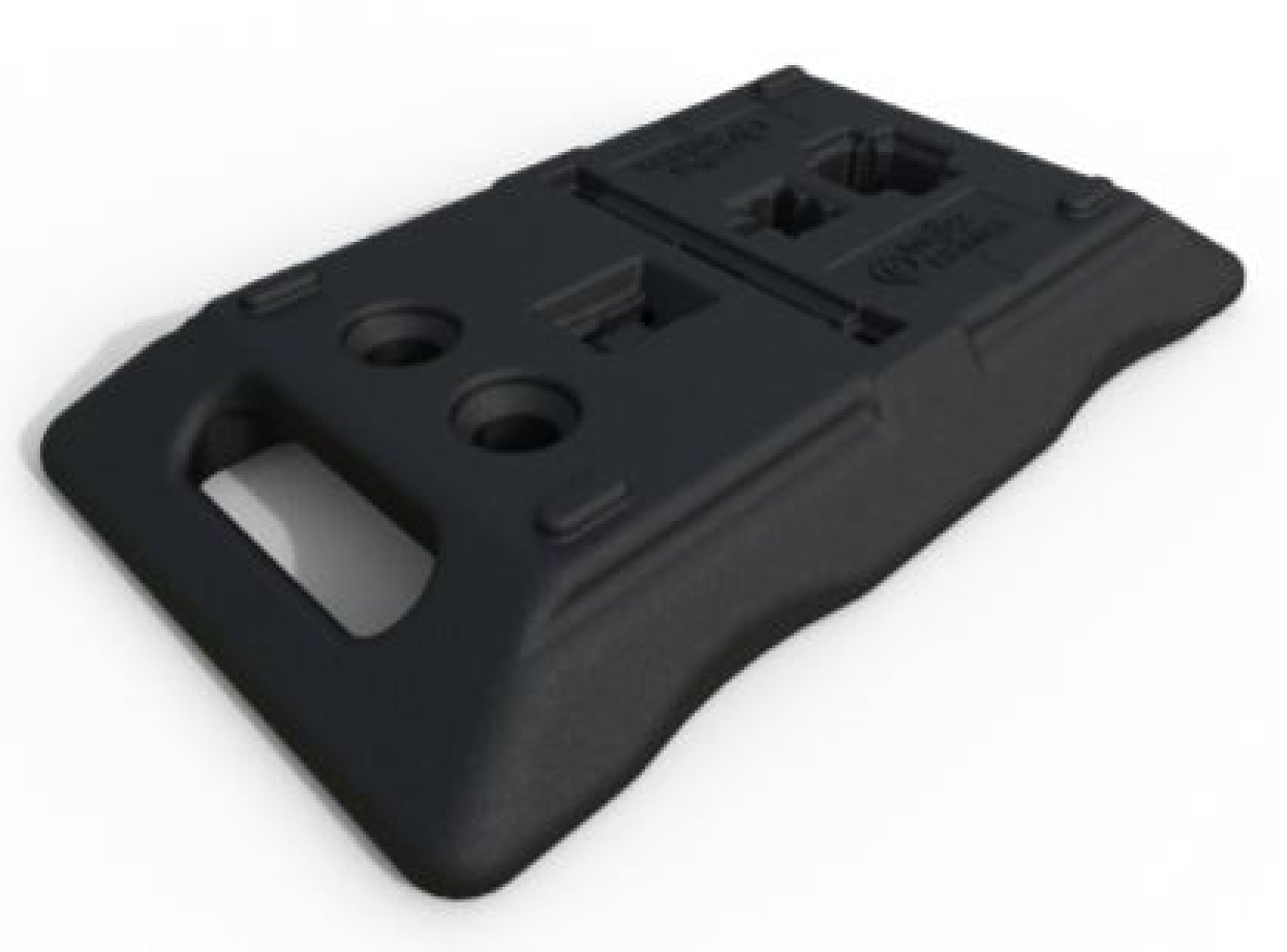 Recycle sokkel - 700 x 395 x 100 cm - 15kg - 40 x 40mm, 60 x 60mm, Ø43mm x2, Ø45mm, 40 x 80mm, 225 x 25mm