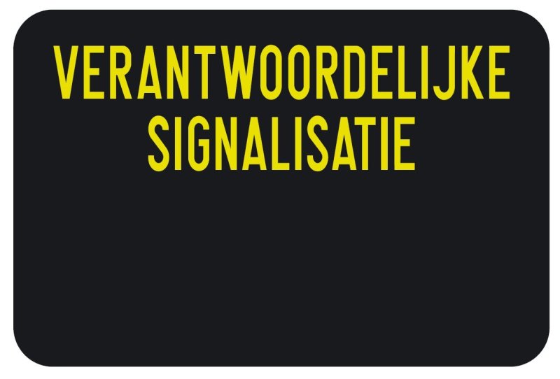 Bord T250 600 x 400 mm VERANTWOORDELIJKE SIGNALISATIE EG/KL1