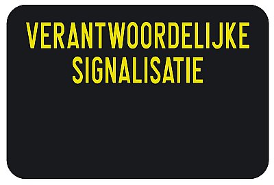 Bord T250 600 x 400 mm VERANTWOORDELIJKE SIGNALISATIE EG/KL1