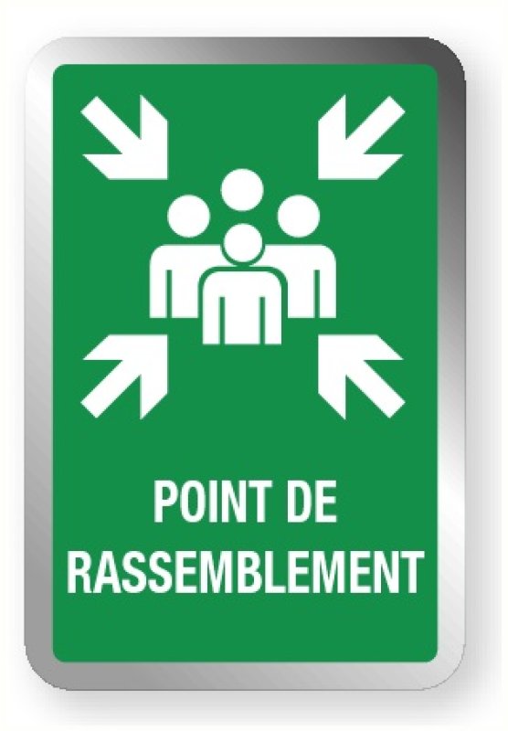 Bord T250 Point de rassemblement 400 x 600 mm + tekst Point de rassemblement
