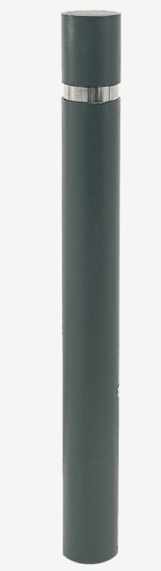 Vaste paal Ø95 mm - H1000 mm - zwart - om in te betonneren