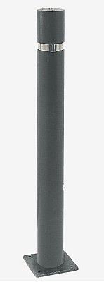 Vaste paal Ø95 mm - H810 mm - zwart - met voetplaat 150 x 150 mm