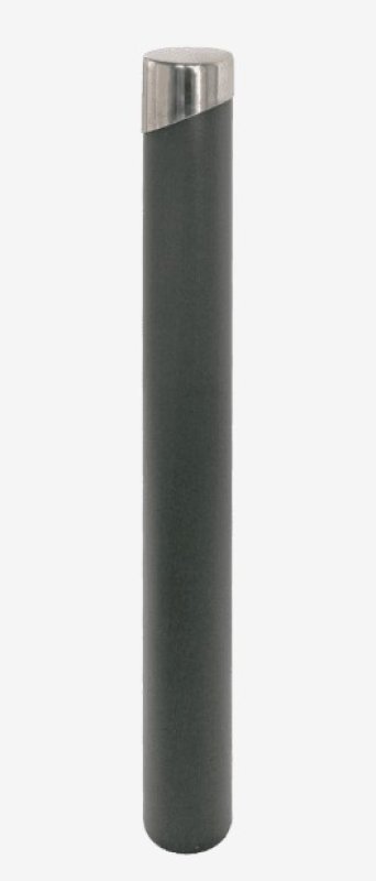 Vaste paal Ø90 mm - H1010 mm - zwart - om in te betonneren