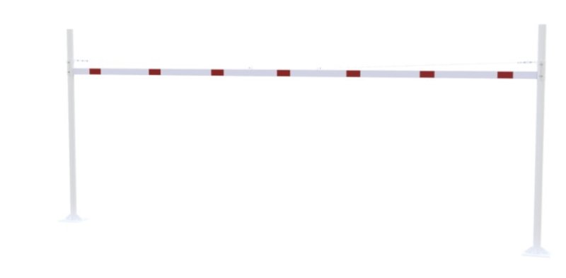 Vaste hoogte begrenzer,H 3000 x B 7000 mm - Ø102mm - met voetplaat