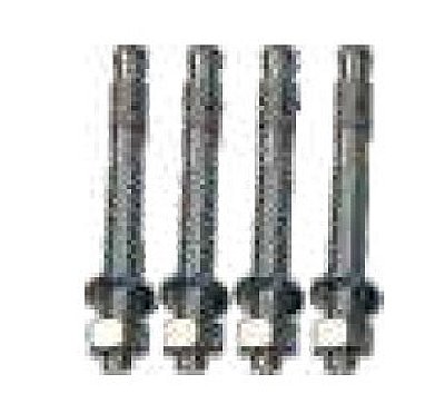 Bevestigingsschroevenset 4 x ankerbouten 16-10/130 verzinktvoor stootpalen Ø 152 - 273 mm